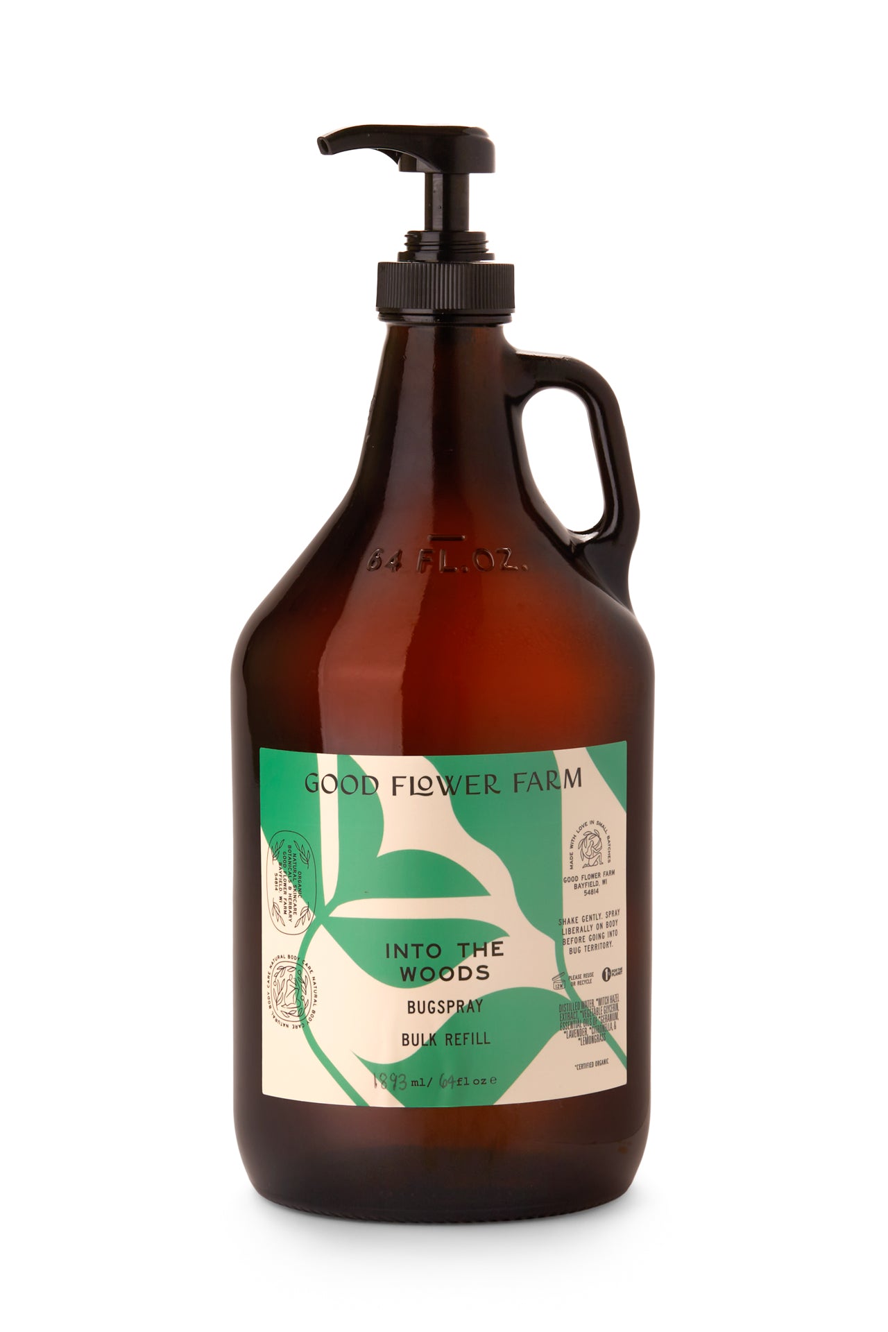 BULK Refill Into the Woods Natural Bugspray / 64 fl oz