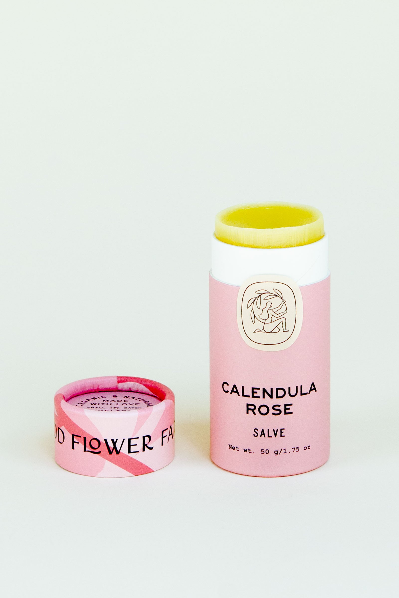 Calendula Rose Salve / 2 oz Biodegradable Plastic-Free Stick