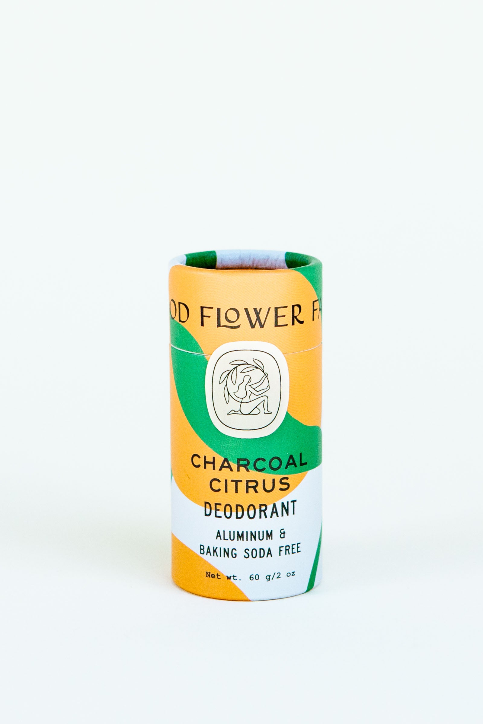 Charcoal Citrus Deodorant / 2.75 oz Biodegradable Plastic-Free Stick