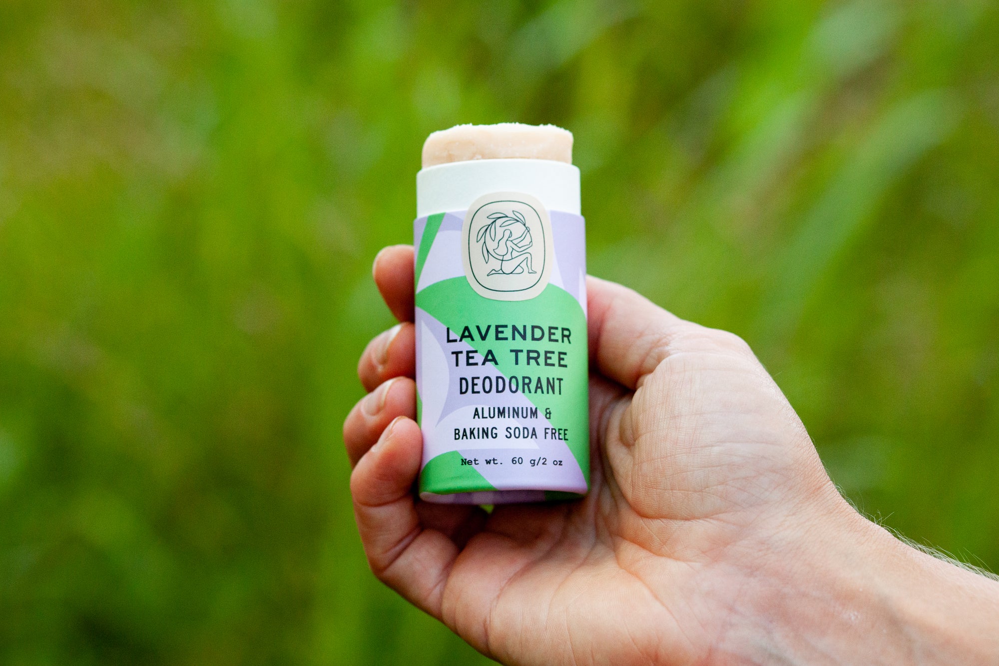 Lavender Tea Tree Deodorant / 2.75 oz Biodegradable Plastic-Free Stick